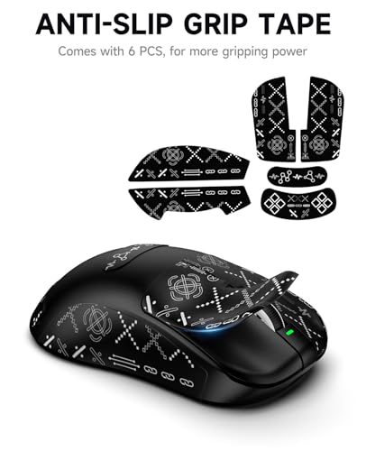 Dragonfly F1 Moba Wireless Gaming Mouse, 55G Ultralight, Paw3395 26K Dpi Optical Sensor, Optimized Tactile Click Feel, Anti-Slip Silver Coating Grip, 4000Hz Polling Supported, Esports Mouse, Black