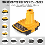 Dm18D Adapter For Dewalt 18V To 20V Battery, 2 Pack New Upgraded For Dca1820 Converter Fit For Dewalt 20V & For Milwaukee M18 Battery Use For Dewalt 18V Nicad & Nimh Tools