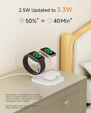 Dual Watch Charger with Fast Charging for  Watch, 704A, 3-in-1 Wireless Charging Station Stand for  Watch Ultra 3/11/10, Wireless Charger