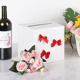 White Card Box Wedding Favors Post Box Cardboard Receiving Money Box Holder For Wedding Reception, Baby Showers, Anniversary, Birthday Party, Graduation Table Centerpiece Decorations
