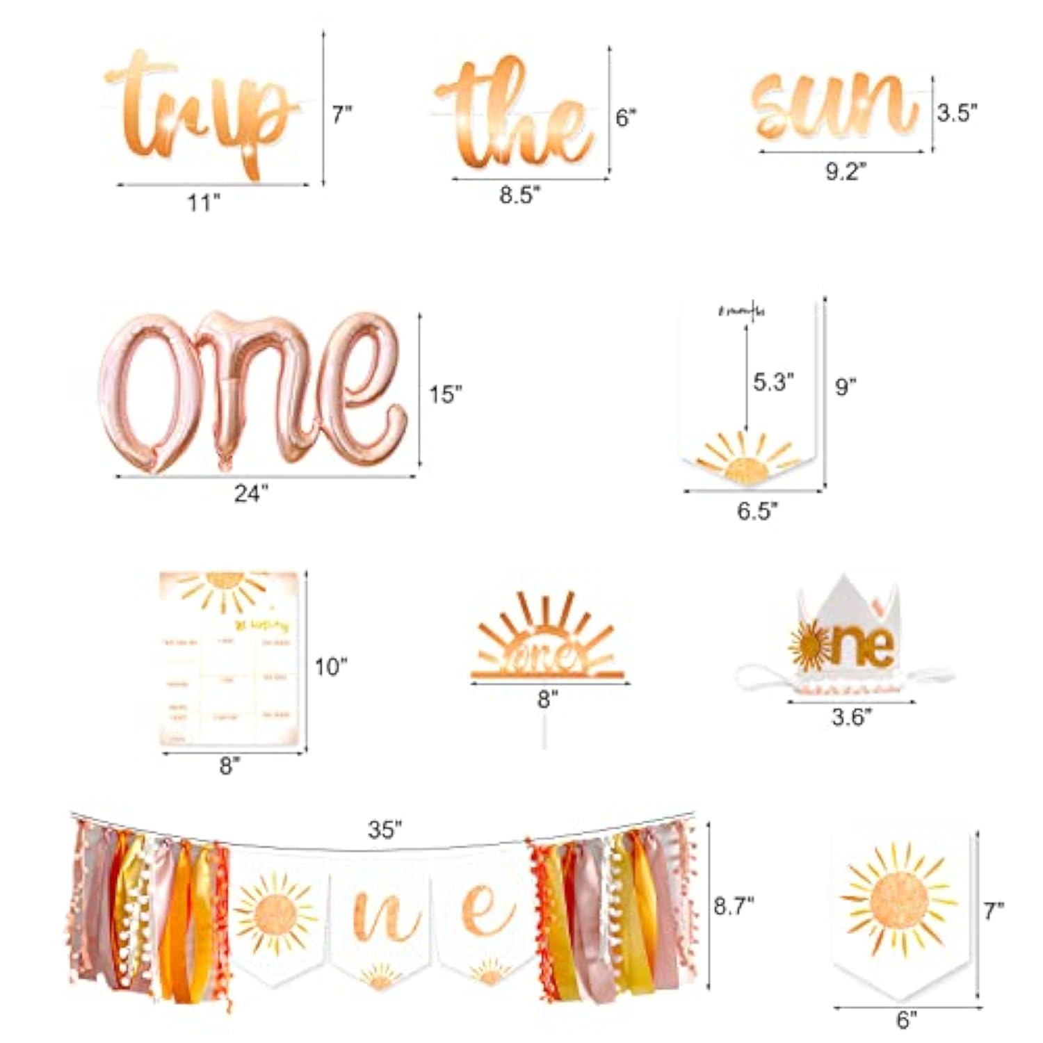 First Trip Around The Sun Birthday Decorations, Boho Sun 1St Birthday Decoration, You Are My Sunshine Party Supplies, Muted Sun Dessert Table Backdrop For 1St Birthday Girl, Sun Theme 1St Birthday Party Supplies