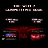 Dual-Band Be6500 Wifi 7 Gaming Router Archer Ge400 | 6-Stream 6.5 Gbps | 2 X 2.5G + 3 X 1G | Game Acceleration, Dedicated Gaming Port & Panel, Rgb Lighting | Easymesh, Homeshield | No 6 Ghz
