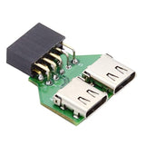 Single Port Usb 3.1 Type C Usb-C Female To Usb 2.0 Motherboard 9Pin 10Pin Header Adapter Pcba 480Mbps