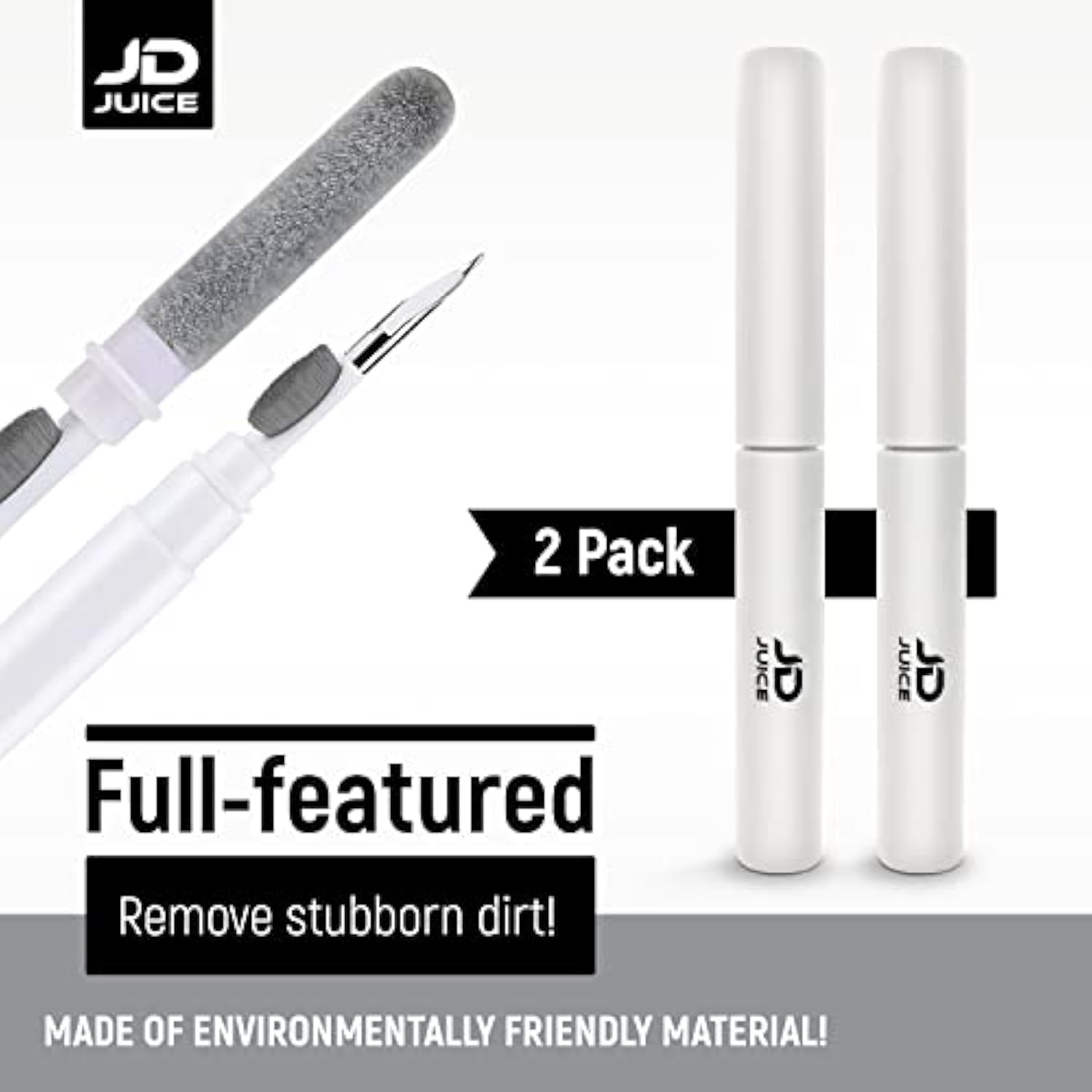 2 Pack - Airpods Cleaning Kit Earbud Cleaning Kit - Phone Cleaning Kit In-Ear Headphones Cleaning Pen Tool, Portable 3-In-1 Laptop Cleaning Kit Electronic Cleaner With A Sponge, Metal Pen Tip
