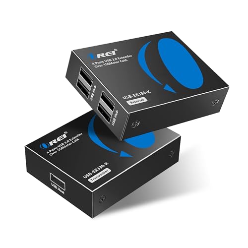 Usb Over Ethernet Extender Upto 330 Feet - Extends Usb 2.0 Signals Over Lan Ethernet With 2 Ports - Power Over Cable, Long Distance Extension & Support For All Operating Systems (Usb-Ex330-K)