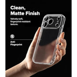 Ringke Fusion for iPhone 17 Pro Max Case, [Oil & Dirt Resistant] UV Coating for Scratch & Discoloration Resistant, Shockproof Air Pockets - Matte Clear