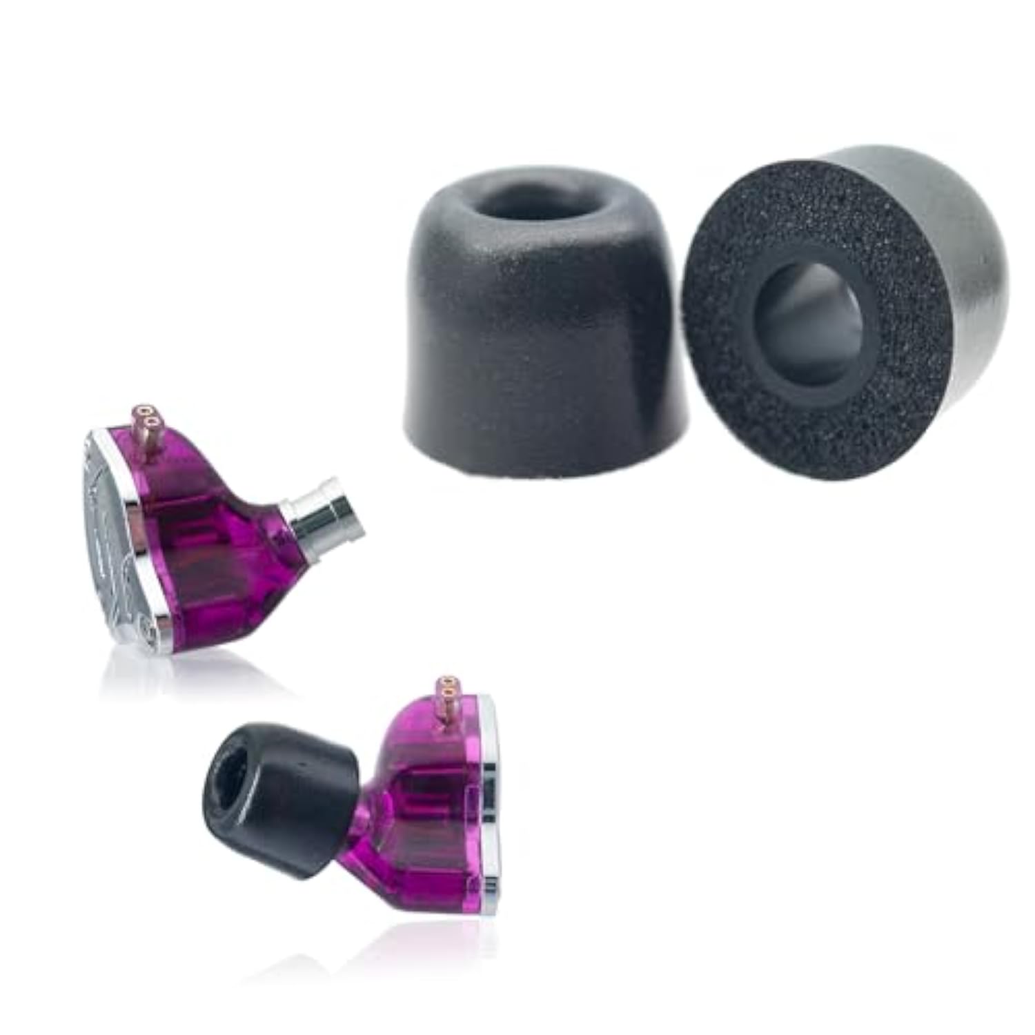 Memory Foam Replacement Earbud Tips For Kz Zs10 Pro X Zsn, Sennheiser Ie 200, Tv Headset, Iem Earphones, In Ear Headphone Tips. 3 Pairs-Small/Medium/Large, Black