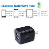 Phone Charger Box, 5Pack 2.1A Dual Port Usb Wall Charger Plug Cube Power Adapter For Iphone Air 17 16E 16 15 14 13 12 11 Xs Xr X,Ipad,Samsung Galaxy A16 S25 S24 S23 S22 S21 S20 A15,Google Pixel 10 9 8