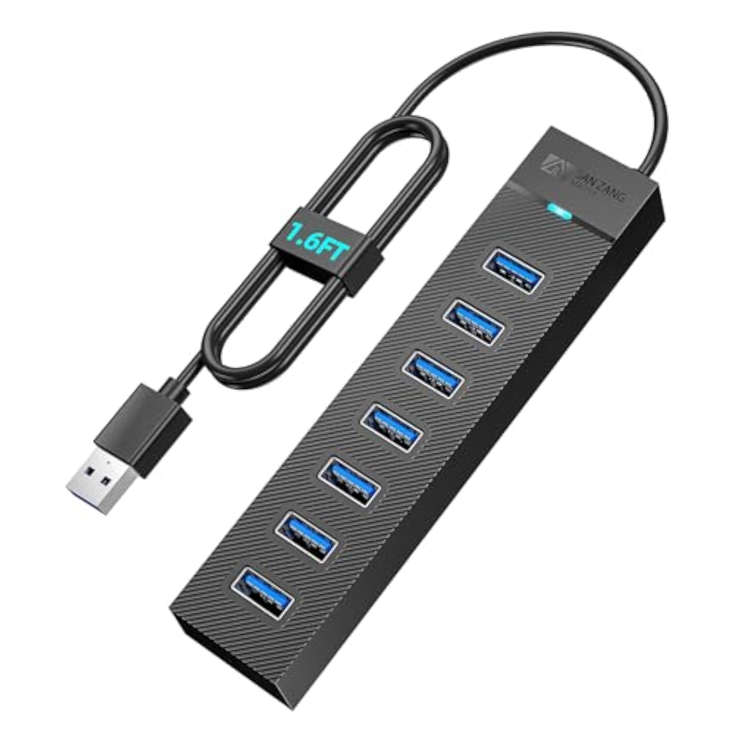7-Ports Usb Hub, Sanzang Usb 3.0 Hub, Usb Splitter For Laptop, Flash Drive, Hd