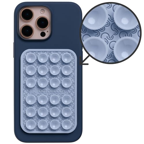 Classic MAX Textures OCTO LUV - Silicone Suction Phone Case Adhesive Mount - Hands-Free Grip with 24 Suction Cups for Videos & Selfies - 2.6" x 3.9",