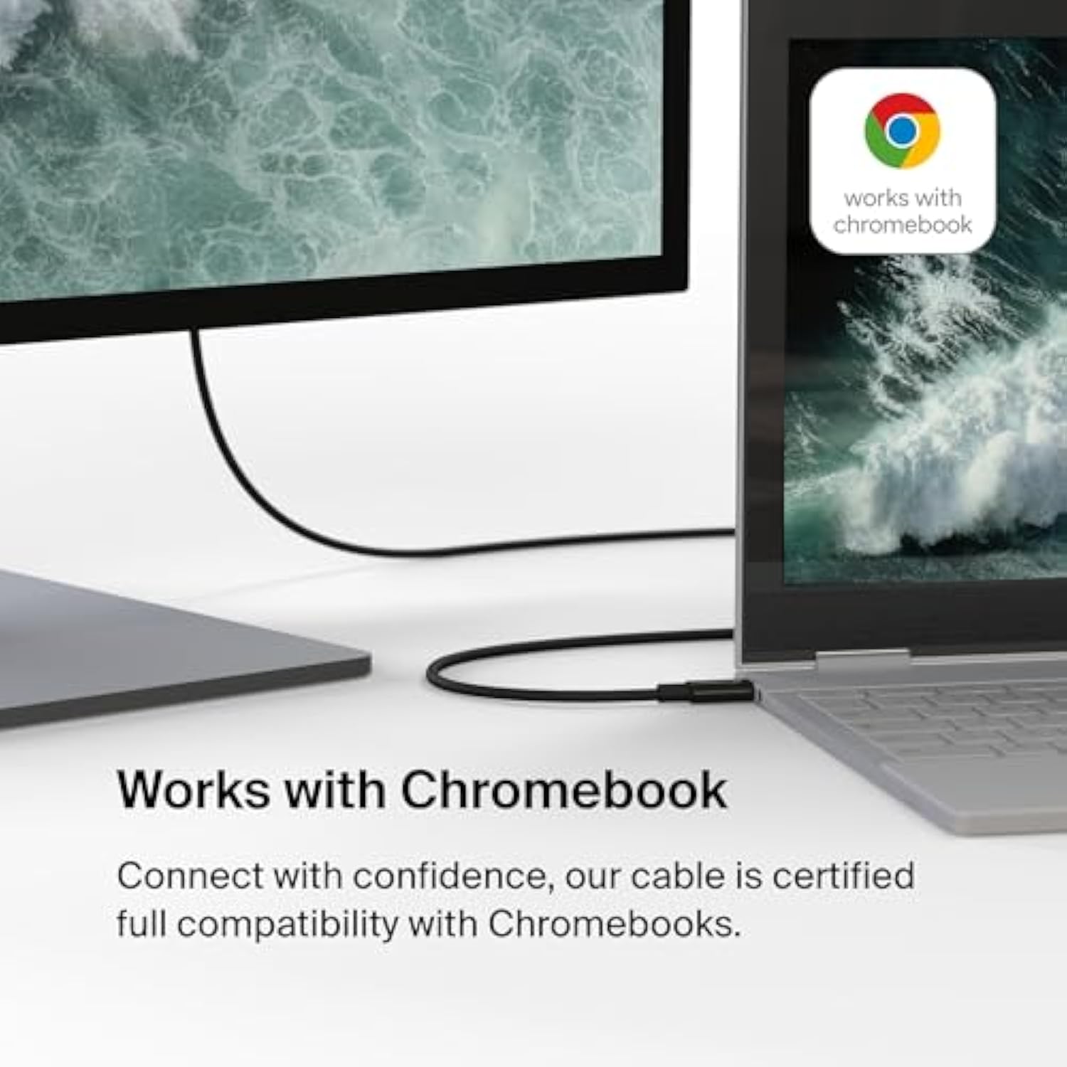 Belkin USB Type C to HDMI 2.1 Cable, 6.6FT/2M Cable with 8K@60Hz, 4K@144Hz, HD