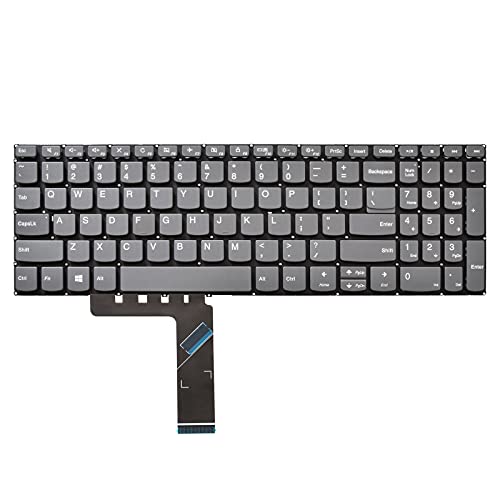 Keyboard Replacement Compatible With Lenovo Ideapad 3-15Ada 3-15Are 3-15Igl 3-15Iml 330S-15Arr 330S-15Ast 330S-15Ikb S340-15Api S340-15Iwl.V130-15Igm V130-15Ikb Us Layout Grey No Frame