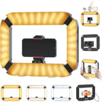 Smartphone Video Rig U200 Handheld Led Ring Light Selfie Light Phone Video Stabilizer For Camera, Smartphone, Action Camera, Youtube, Setup, Filmmaking, Makeup, Vlogging