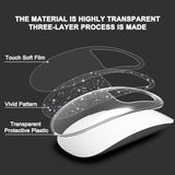 Cover Compatible With Apple Magic Mouse 1&2, Ultra Thin Transparent Plastic Hard Case For Magic Mouse, 3-Layer Drop-Resistant And Dust Proof Protective Skin With Glitter Pattern Design
