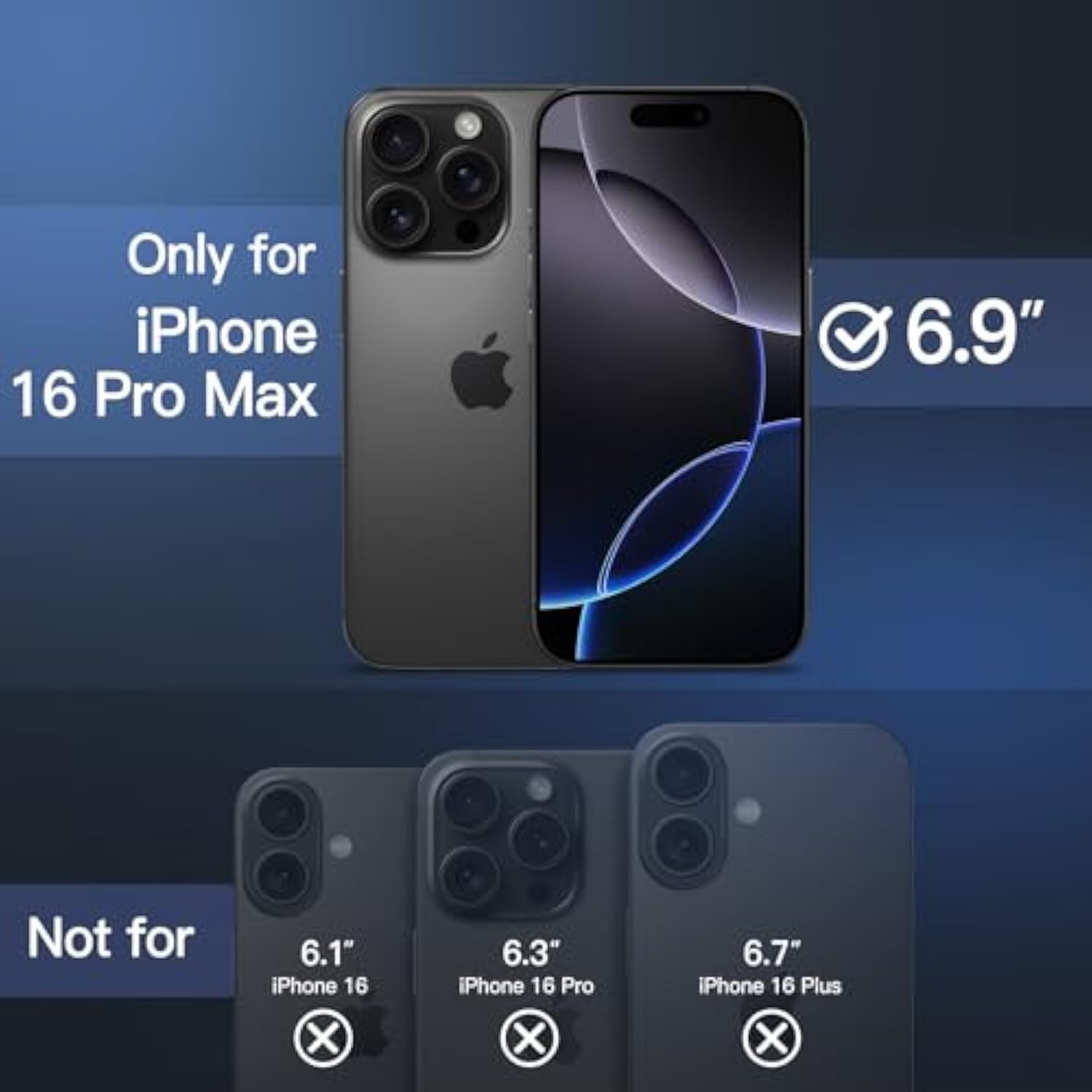 Jetech Magnetic Case For 16 Pro Max 6.9-Inch Compatible With Magsafe, Translucent Matte Back Slim Shockproof Phone Cover (Black)
