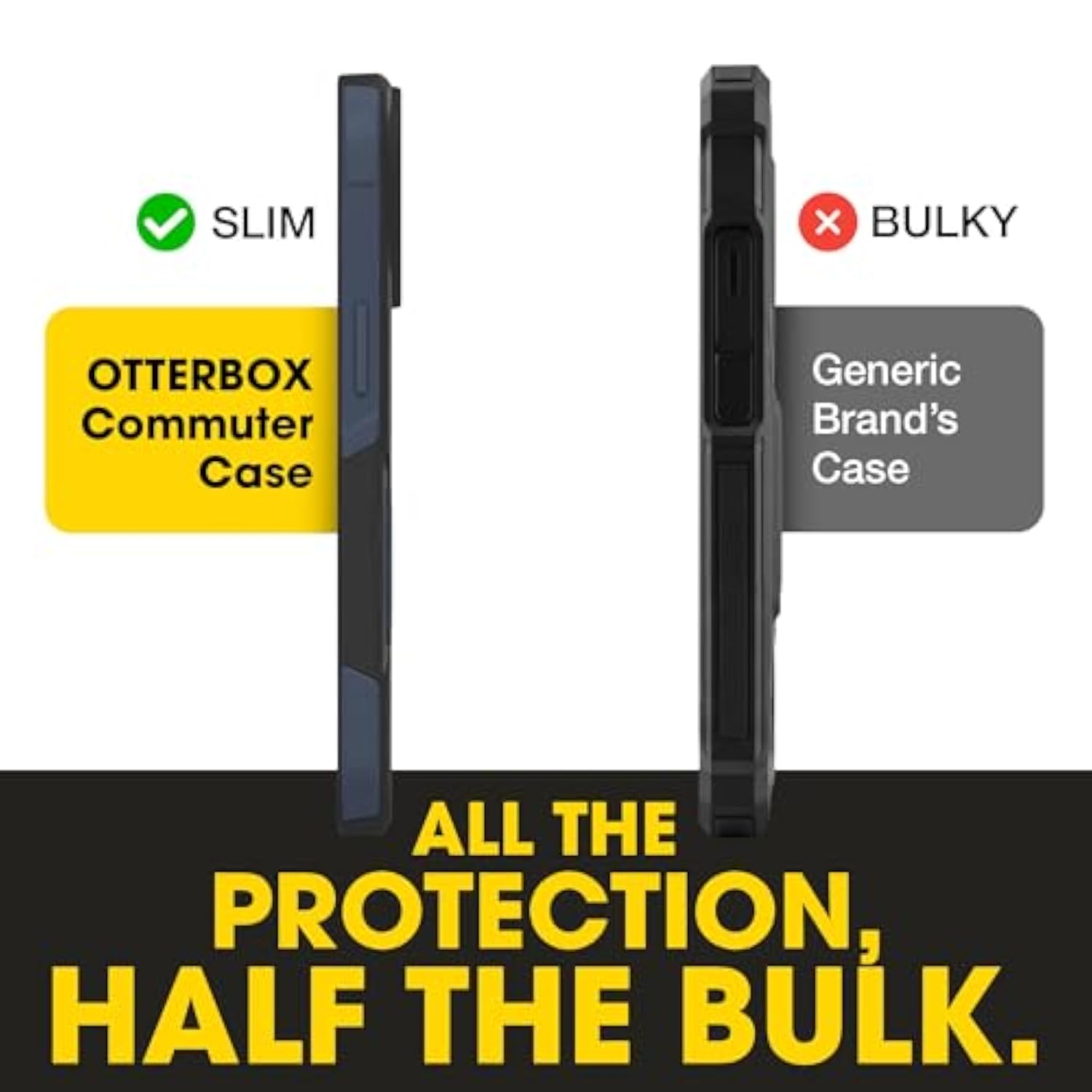 OtterBox Commuter Series Slim Case for iPhone 12 Mini and 13 Mini - Black