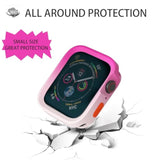 Soft Flexible TPU Case for Apple Watch 40mm/41mm, Rose Red and White