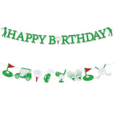 Pre-Strung Golf Happy Birthday Banner Golf Theme Party Decorations for All Ages