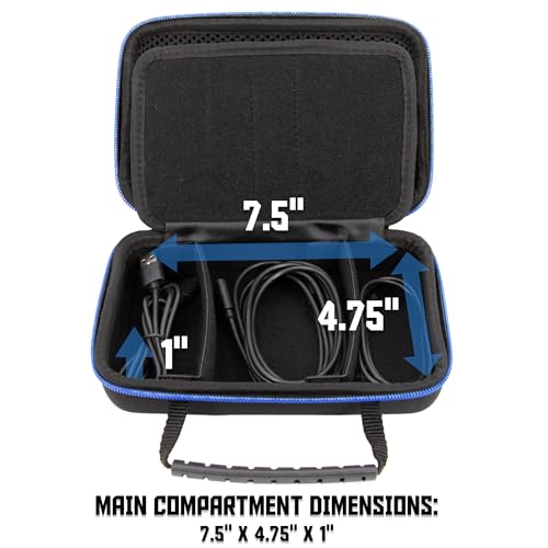 Hard Shell Electronics Organizer Travel Case With 2 Adjustable Cable Bag Dividers, 3 Zipper Pouches And Elastic Cable Loops - Compact And Protective Charger & Travel Cord Organizer