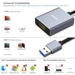 Benfei Usb 3.0 To Hdmi Adapter, Usb 3.0 To Hdmi Male To Female Adapter For Windows 11, Windows 10, Windows 8.1, Windows 8, Windows 7(Not For Mac)