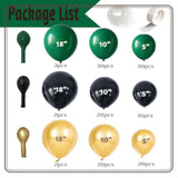 Emerald Green Black Gold Balloon Garland,144Pcs Forest Dark Green Black Gold Balloon Arch Kit For Graduation Baby Shower Jungle Birthday Spring Party Decorations