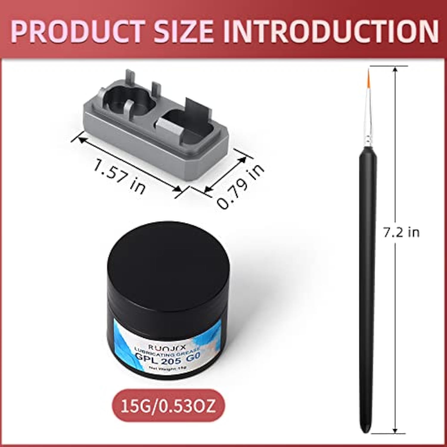 Runjrx Switch Lube Kit Gpl 205G0 0.53Oz/15G, Switch Opener For Mx Cherry Akko