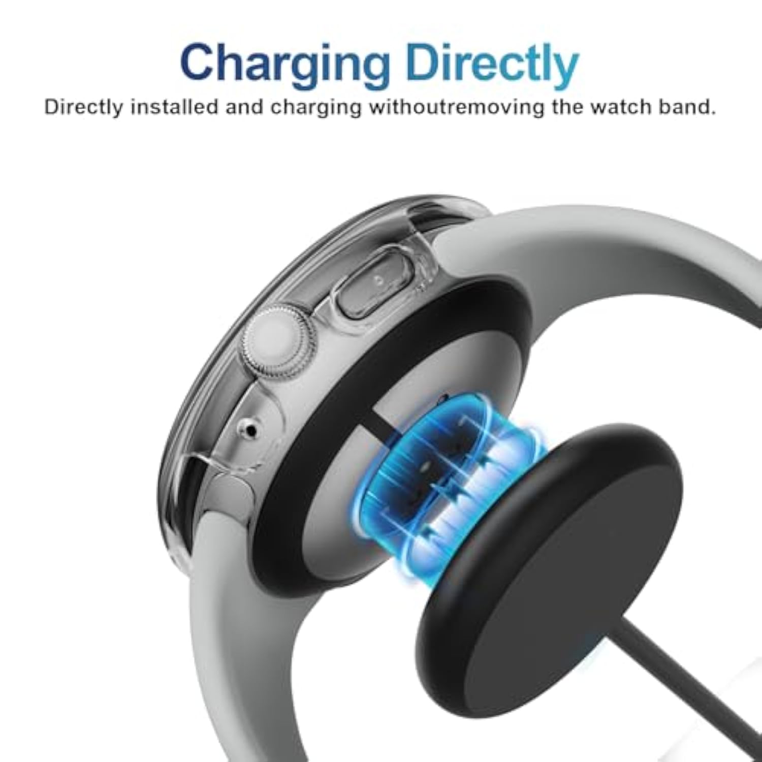 3 Pack Case For Google Pixel Watch 3 45Mm With Tempered Glass Screen Protector, Slim Hard Pc Shockproof Bumper Cover For Pixel Watch 3 45Mm 2024, Clear