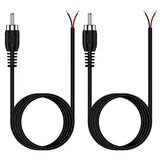 Rca To Bare Wire Cable, (2 Pack 22Awg 6.6 Ft) Replacement Rca Male Plug Jack C