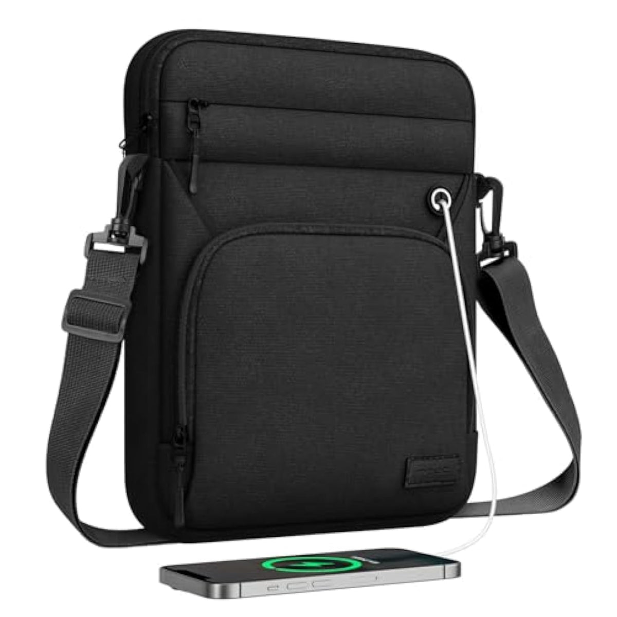 MoKo 15.6 Inch Laptop Sleeve Bag, Fits 15.3" MacBook Air M2/M3, 15.4" MacBook Pro/Pro Retina, 15" Surface Laptop 5/3, 15.6" ASUS ROG G531GT,Multifunctional Bag with Shoulder and Headphone Port,Black
