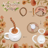 Étincelle Diy Helium-Ready Teapot Balloon Foil Pink And Green Floral Design, Lets Par-Tea 2 Pcs Suspended Spring Tea Time Lowtea Diy Party Balloons Theme Baby Shower First Birthday Decoration
