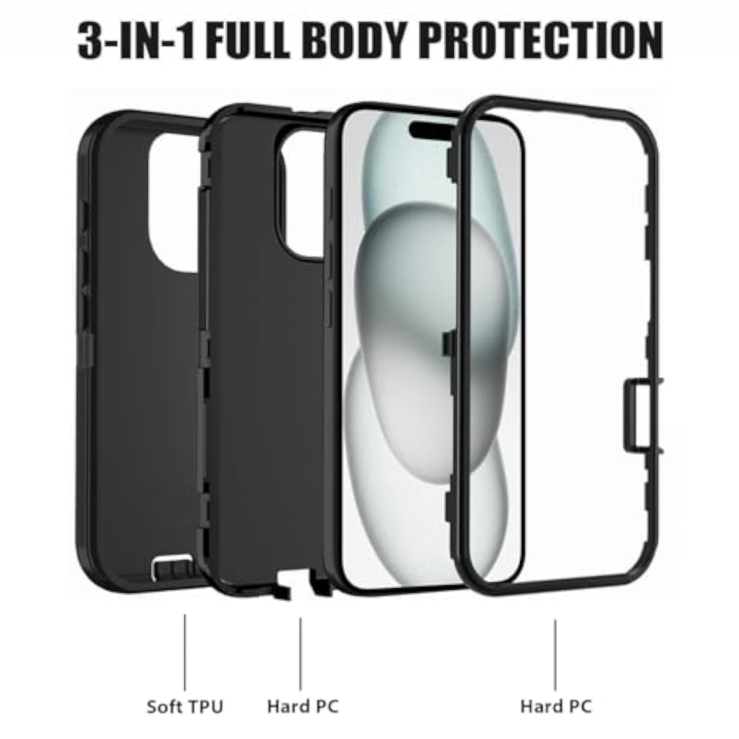 For Iphone 16 Pro Max Case, Heavy Duty 3 In 1 Hybrid [Military Grade] Shockproof Drop Full-Body Protective Cover For Iphone 16 Pro Max (6.9 Inch, 2024), Brown Cow Print