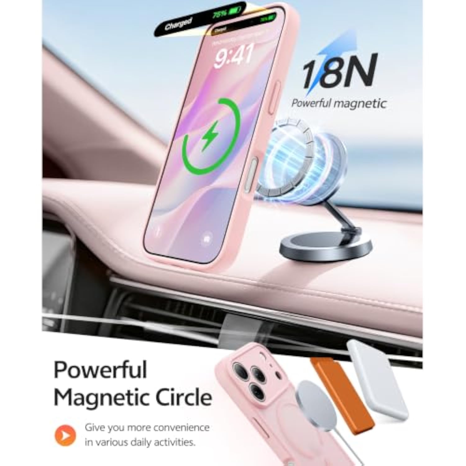 Magsafe Compatible Case for iPhone 17 Pro with Built-in Screen Protector