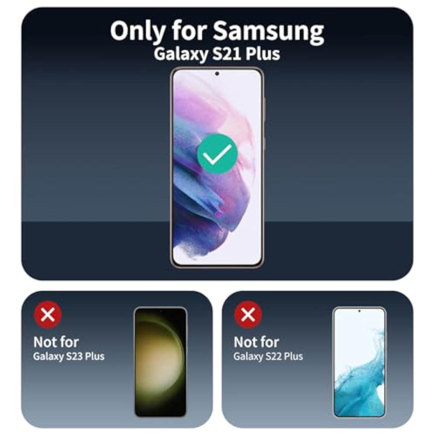 Privacy Screen Protector For Samsung Galaxy S21+/S21 Plus, Double Shatterproof Anti-Spy Tempered Glass Film, [Impact- Private Protection][Anti-Scratch][9H Hardness]- 3 Pack