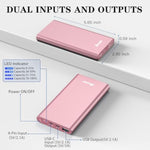 Portable Charger 12,000Mah 5V/3A Fast Charging Power Bank, Dural Input & Output Ports (Usb-C In & Out) Portable Phone Charger For Iphone 15/14/13/12 Series Galxy Android Ipad Etc- Pink