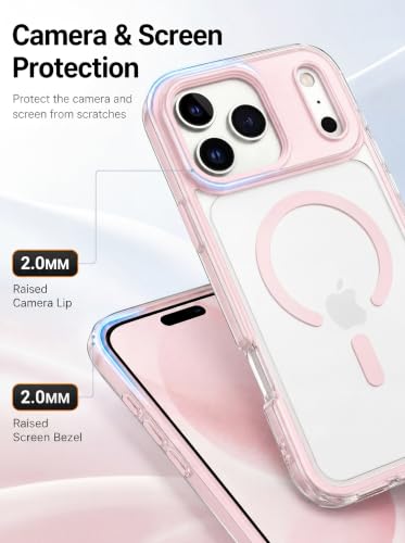 Magnetic for iPhone 17 Pro Max Case, Compatible with MagSafe, Clear Colorful Cute Phone Case for Women Girls, Shockproof TPU Cover with