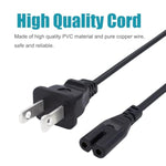 Power Cord Replacement For Samsung Un40 Un43 Un48 Un49 Un50 Un55 Un60 Un65 Un70 Un75 Un78 Series Tv P/N 3903-000599 3903-000853 3903-001117 8Ft Ac Power Cable