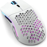 Glorious Gaming Model O Wireless Gaming Mouse - Superlight, 69G Honeycomb Design, Rgb, Ambidextrous, Lag Free 2.4Ghz Wireless, Up To 71 Hours Battery - Matte White (Renewed)