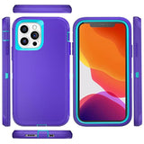 Purple and Blue Heavy Duty Military Grade iPhone 11 Pro Case with 2 Tempered Glass Screen Protectors