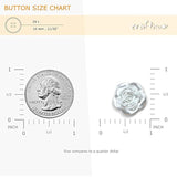 Decorative Resin Rose Sewing Buttons 20 Pcs - 16Mm, 21/32"