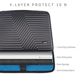 15.6 Inch Shockproof Waterproof Laptop Sleeve With Handle Soft Eva Protective Case For 15.6" Lenovo Yoga 720 Ideapad 310 320 Thinkpad T570/Dell15/Hp Envy 15/15.6" Notebooks, Black