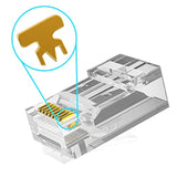 100 Pack Rj45 Cat6 Pass Through Connectors, Ethernet Cable Crimp Connectors Ut