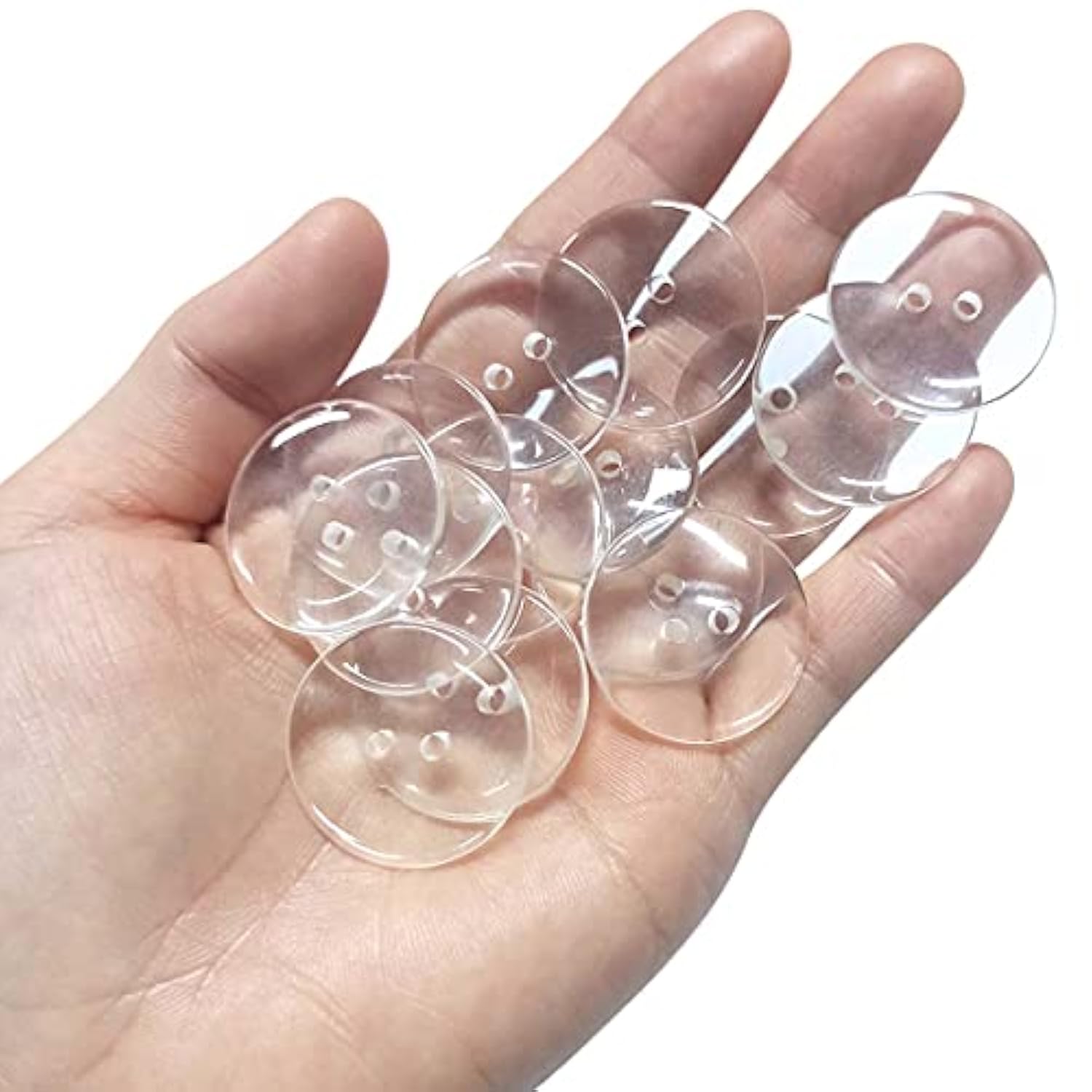 50Pcs Buttons 2 Hole, Resin Clear Buttons For Sewing And Diy Craft(1 I