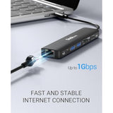 Usb C Hub 4K 60Hz, 7-In-1 Usb C Pd Ethernet Hub Dongle With 4K 60Hz Hdmi, 1Gbp