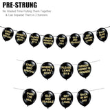 50th Birthday Banner Pre-Strung Funny Abusive Decor for Men Women Party Supplies