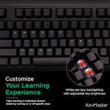 Keymaster Learn To Type Keyboard; Typing Practice With Show Or Hide Keys; Blank Key Caps; Teach Students To Touch Type; Keymaster Mechanical Training Tool; Better Than Keyboard Cover Or Skin