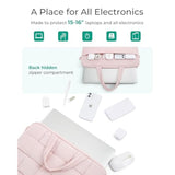 BAGSMART 15.6 Inch Laptop Case, Lightweight Puffy Laptop Sleeve with Handle, Compatible with MacBook Air Pro 15 16 Inch M4 M3 M2 M1, Laptop Bag for Women Fitted with Dell,HP, Black