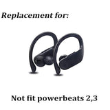 4-Pair Black Silicone Eartips Replacement for Powerbeats Pro Wireless Earbuds