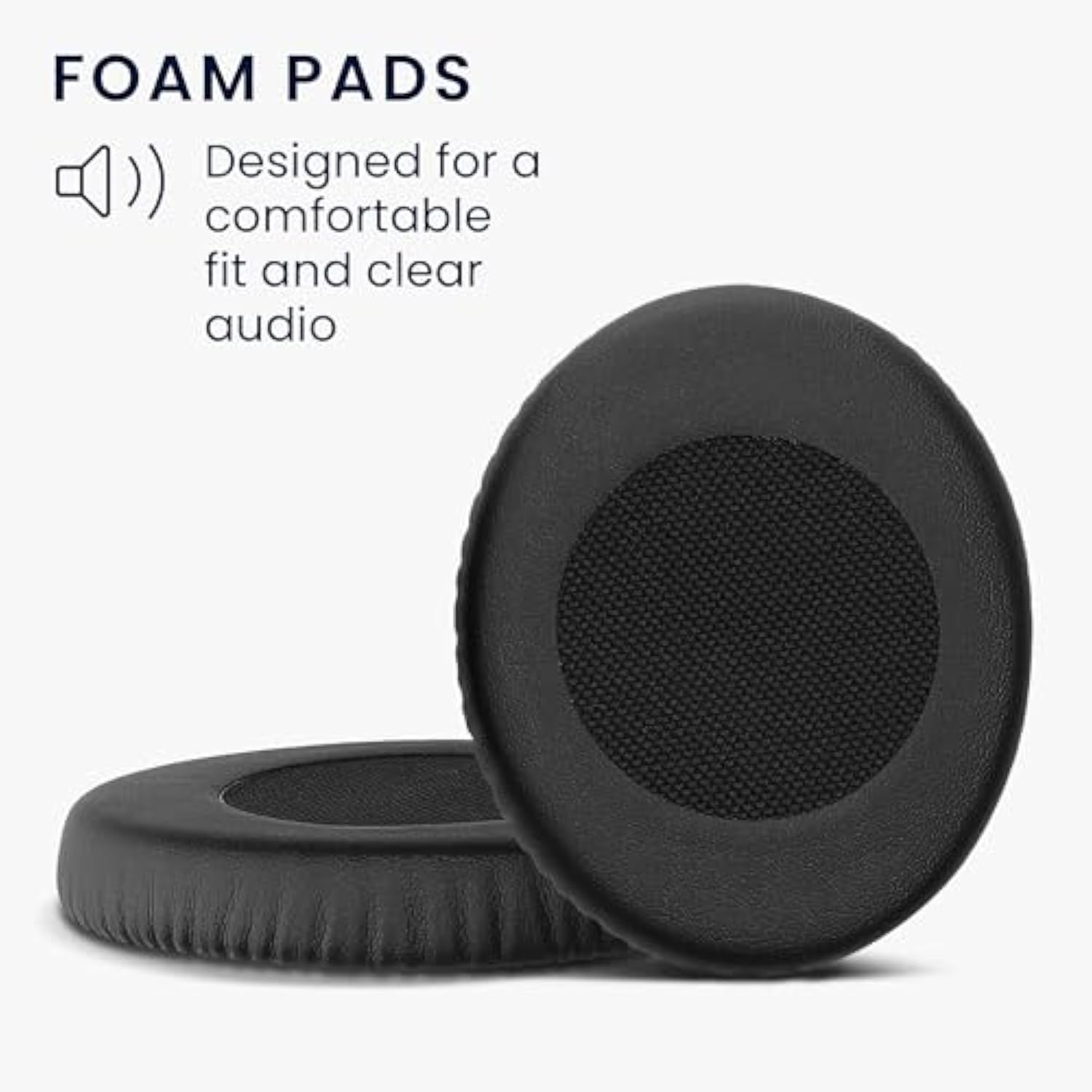 kwmobile Ear Pads Compatible with Sennheiser HD2.01 / HD2.20S / HD2.30I / HD2.30G Earpads - 2X Replacement for Headphones - Black