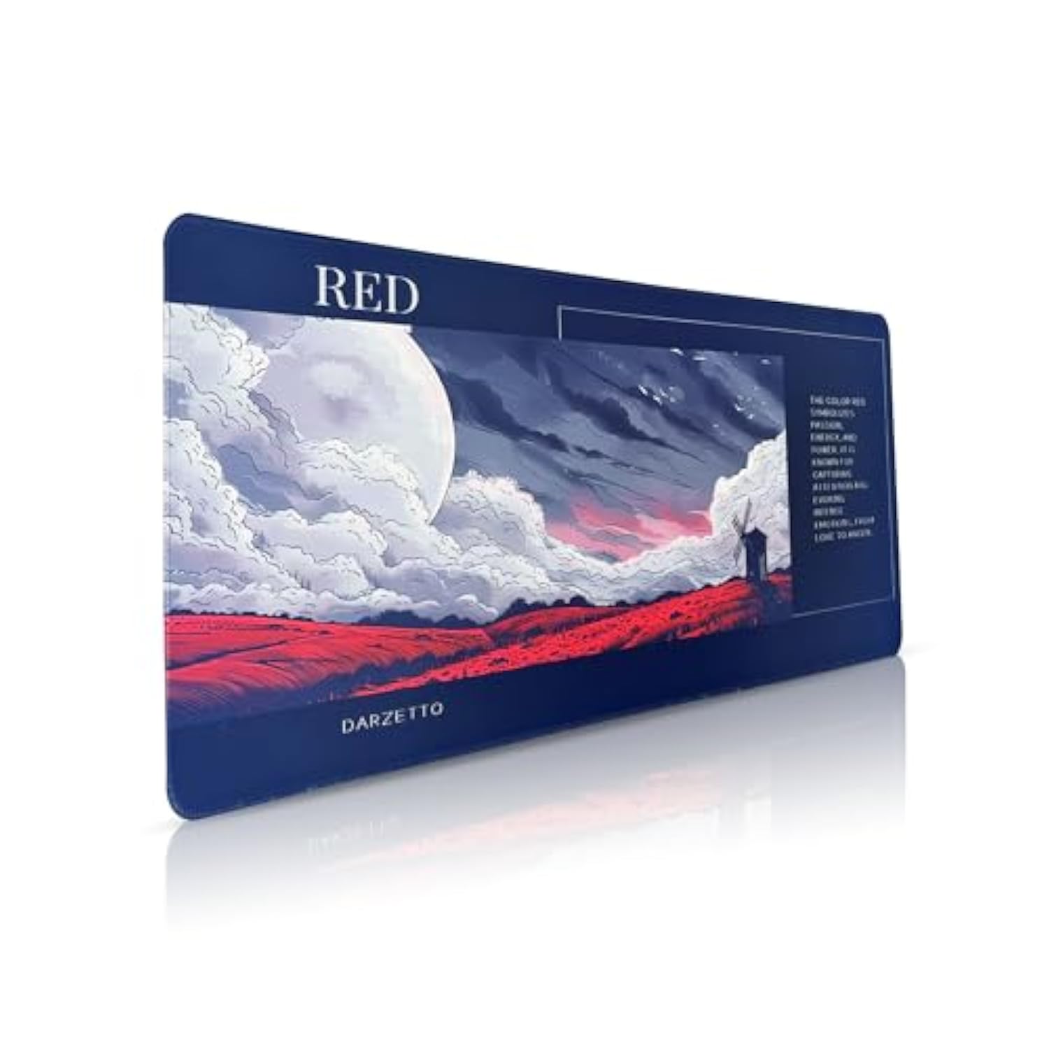 Red Extended Gaming Mouse Pad – Xl Desk Mat – Precision Micro-Weave Surface – Non-Slip Rubber Base, Water-Resistant, Durable Stitched Edges – Ideal For Gaming, Office, And Home Setups