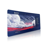 Red Extended Gaming Mouse Pad – Xl Desk Mat – Precision Micro-Weave Surface – Non-Slip Rubber Base, Water-Resistant, Durable Stitched Edges – Ideal For Gaming, Office, And Home Setups